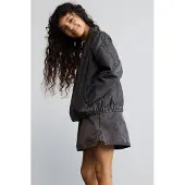 Desigual , Falda corta efecto lavado, NiñOs, Poliamida, Negro, 5/6