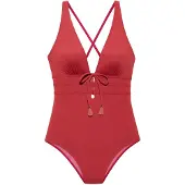 LASCANA Traje de baño rojo sangre