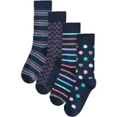 Next Calcetines 'Signature' navy / azul oscuro / rosa / rojo oscuro