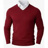 PANTONECLO Jersey 'Men’s Mock Sweater' burdeos