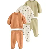 Next Conjunto ecru / caqui / naranja / rojo