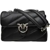 Pinko Bolso de hombro negro / plata