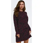 ONLY Vestido de punto 'ONLJade' rojo vino / negro