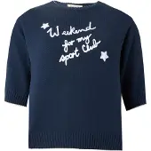 Weekend Max Mara Jersey 'FIACRE' marino / blanco