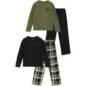 We fashion Pijama gris claro / oliva / negro