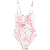 Next Bañador moldeador rosa / blanco
