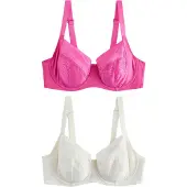Next Sujetador rosa / blanco