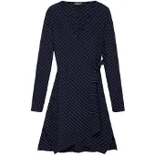 Desigual , Vestido Escote V Manga Larga, Mujer, Negro, XL