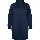 Zizzi Sudadera con cremallera 'Flamela' azul oscuro