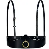 Haute Cuir Cinturón 'Ringed Venus Underbust Harness' negro