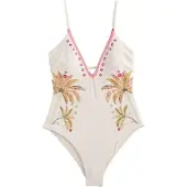 Next Traje de baño miel / kiwi / frambuesa / offwhite