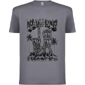 Rockshirts Camiseta 'Death Row Records LA Hands' gris