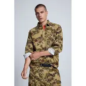 Desigual Camisa 'Dragon' oliva / verde oscuro / borgoña