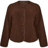 Zizzi Chaqueta polar marrón oscuro