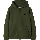 Name it Sudadera con cremallera 'NKMFLO' verde oscuro