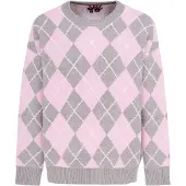 MyMo ROCKS Jersey gris / rosa / blanco