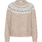 Kaffe Jersey 'KABerta' beige moteado / negro / blanco