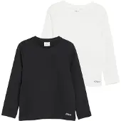 s.Oliver Camiseta negro / blanco