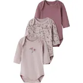 Name it Pijama entero/body oliva / lila / malva