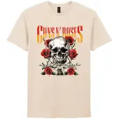 Guns n' Roses Camiseta 'Guns N´Roses Rose Skull T-Shirt' blanco natural