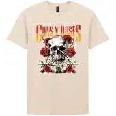 Guns n' Roses Camiseta 'Guns N´Roses Rose Skull T-Shirt' blanco natural