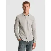 Cast iron Camisa 'Shirt in twill jersey with Kent collar' gris claro