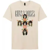 Guns n' Roses Camiseta 'Guns N´Roses Rose Cross T-Shirt' blanco natural