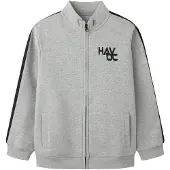 Name it Sudadera con cremallera 'NKMLANCO' gris claro / negro