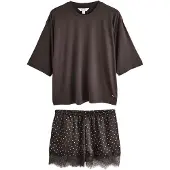 Next Pijama chocolate / blanco