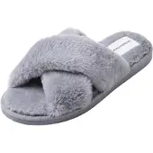 Americandreams Zapatillas de casa 'Lou' gris claro