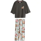 Next Pijama azul pastel / gris / altrosa