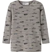 Name it Camiseta 'NMMWANG' zafiro / marrón oscuro / greige / negro