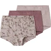 Name it Calzoncillo oliva / malva / lila pastel / blanco
