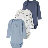 Name it Pijama entero/body zafiro / azul claro / menta / offwhite