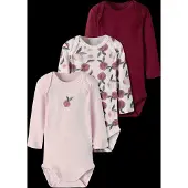 Name it Pijama entero/body pino / rosa / rojo vino / offwhite
