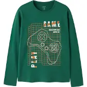 Name it Camiseta 'NKMVAGNO' verde / naranja / blanco