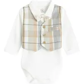 Cool Club Pijama entero/body beige / gris / blanco