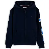 Tommy Hilfiger Sudadera con cremallera navy / azul oscuro / blanco