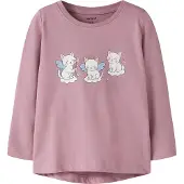 Name it Camiseta 'NMFVIX' azul claro / malva / blanco