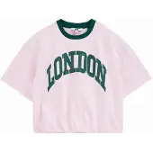 We fashion Camiseta verde oscuro / rosa