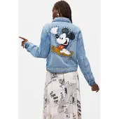 Desigual , Chaqueta Estampada Mickey, Mujer, Algodon, Azul, S