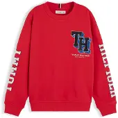 Tommy Hilfiger Sudadera azul / marino / rojo fuego / blanco