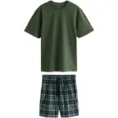 Next Pijama corto navy / azul claro / pino / blanco