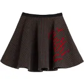 Desigual , Falda corta punto rayas, NiñOs, Negro, 9/10
