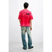 Desigual , Camiseta bordado Mickey, Hombre, Algodon, Rojo, L