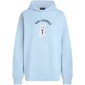 Karl Lagerfeld Sudadera 'Ikon Choupette' azul claro / negro / blanco