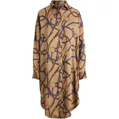 Ralph Lauren Vestido camisero beige oscuro / marino / marrón / dorado
