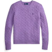 Ralph Lauren para mujer. 211971865502 Jersey de lana y cachemira lila (S), Casual, Manga larga, outlet 2026.