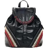 Desigual , Mochila Bordados Pequeño, Poliuretano, Negro, U