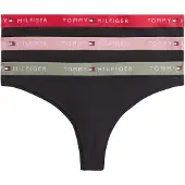 Tommy Hilfiger Underwear Tanga caqui / altrosa / rojo / negro